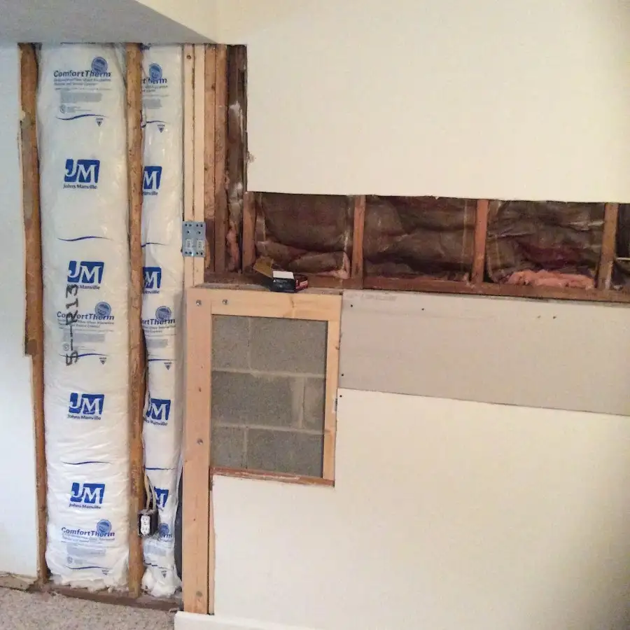 Wall insulation replacement during Basement Flood Cleanup in Anna